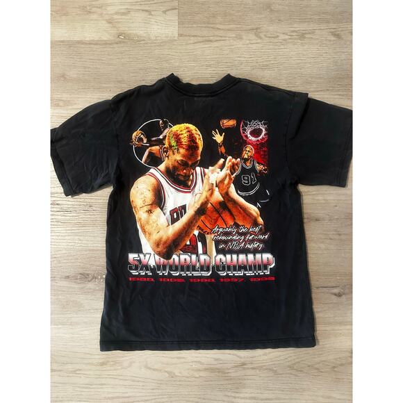 RODMAN BRAND On Fire T-Shirt men’s small PacSun - Picture 3 of 4